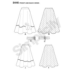 1950ére vintage Nederdel og skærf også plusmode simplicity  snitmønster 8456