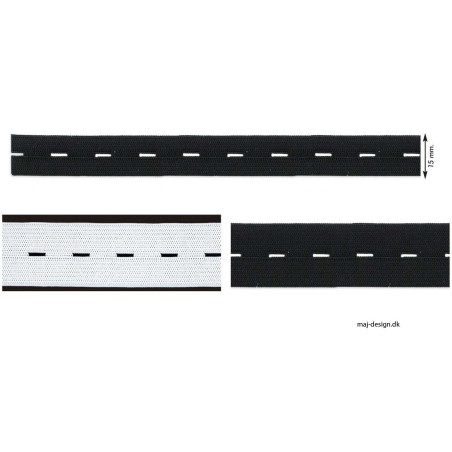 Knaphuls elastik 15 mm bred