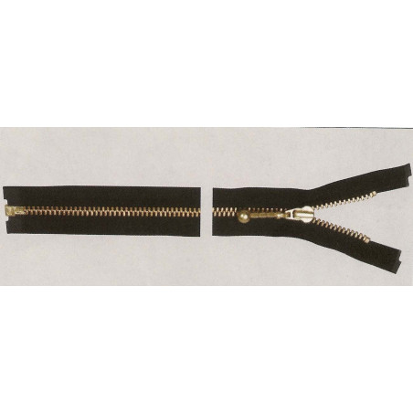 YKK Lynlås, 4 mm delbar messing