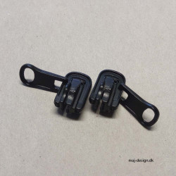 6mm glider med vendbar greb til spirallynlås sort