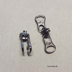 4mm glider med 2 greb til spiral lynlås