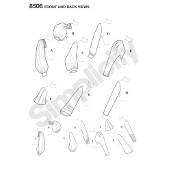 Løse ærmer 1930èrne vintage snitmønster simplicity 8506