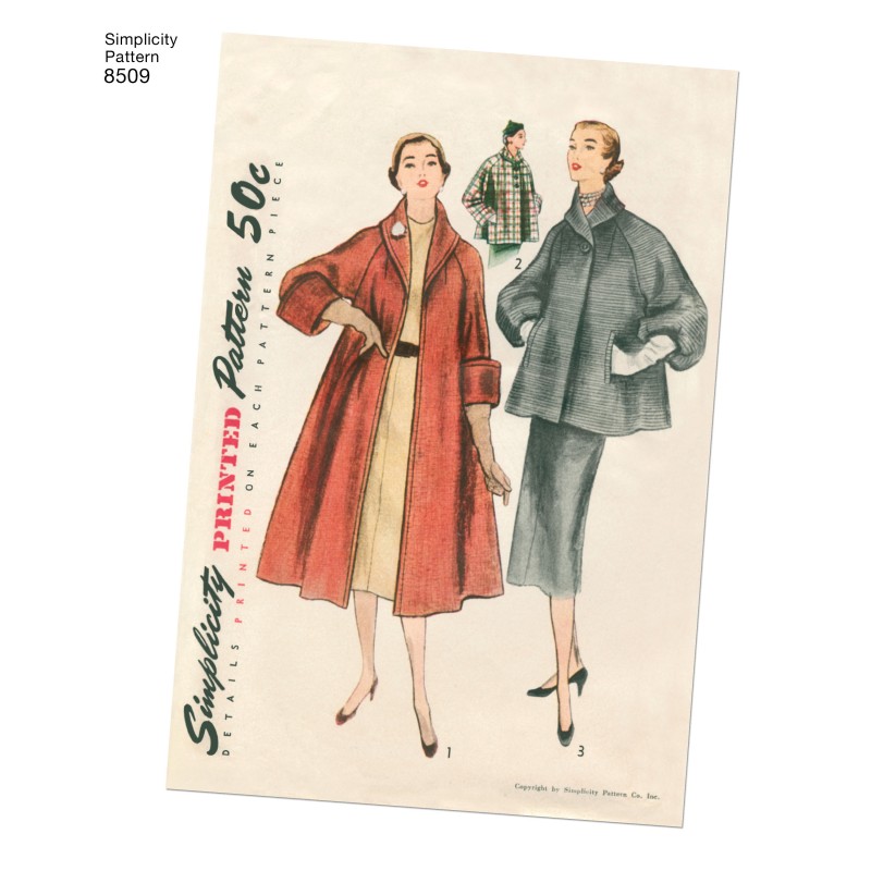 vintage og frakke snitmønster