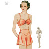 1930èrne vintage lingeri BH og trusser snitmønster Simplicity 8510