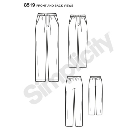 Hyggebuks til far og søn snitmønster simplicity 8519
