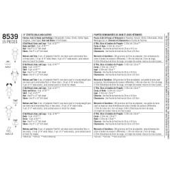 Slaske dukke og tøj ca.38 cm høj  snitmønster Simplicity 8539