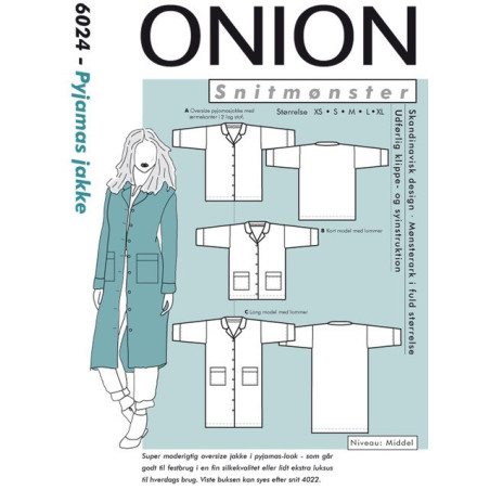Pyjamas jakke Onion 6024 snitmønster 