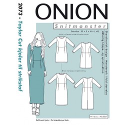Taylor cut kjole til strikstof Onion snitmønster