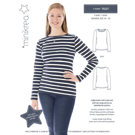 Dame T-shirt Minikrea snirmønster 70227