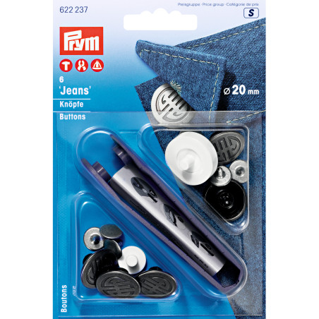 Prym patent knapper 20 mm NIKKEL FRI