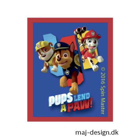 Paw Patrol strygemærke 5,5 x 6,5 cm