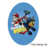 Paw Patrol strygemærke ovalt 11 x 8 cm