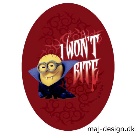 Minions strygemærke ovalt 11 x 8 cm 6785-03