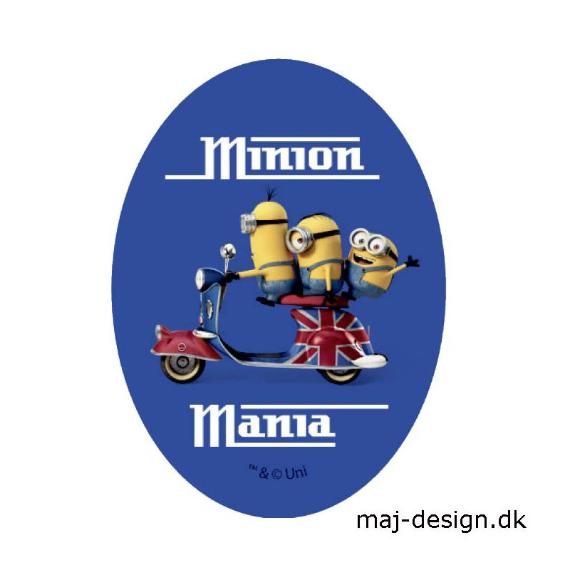 Minions strygemærke ovalt 11 x 8 cm 6785-08