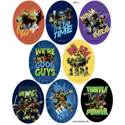 Alle Teenage Mutant Ninja Turtles strygemærke i serie 6813