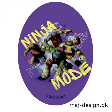 Teenage Mutant Ninja Turtles strygemærke ovalt 11 x 8 cm 6813-03