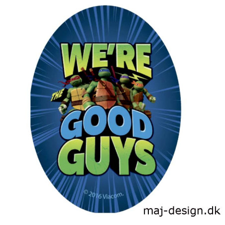 Teenage Mutant Ninja Turtles strygemærke ovalt 11 x 8 cm 6813-04