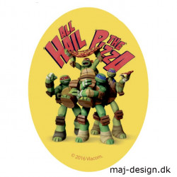 Teenage Mutant Ninja Turtles strygemærke ovalt 11 x 8 cm