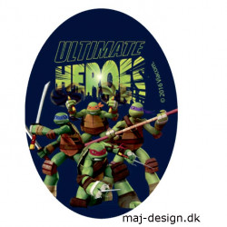 Teenage Mutant Ninja Turtles strygemærke ovalt 11 x 8 cm 6813-06
