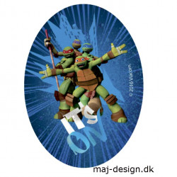 Teenage Mutant Ninja Turtles strygemærke ovalt 11 x 8 cm 6813-07