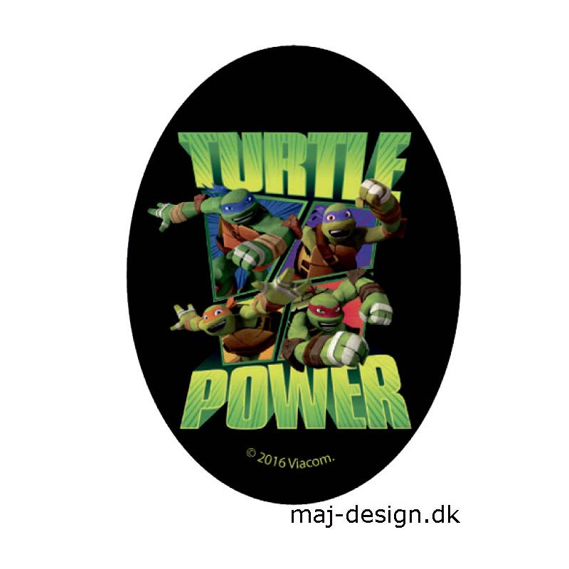 Teenage Mutant Ninja Turtles strygemærke ovalt 11 x 8 cm 6813-08