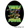 Teenage Mutant Ninja Turtles strygemærke ovalt 11 x 8 cm 6813-08