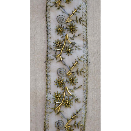 Guld bånd m/ Perler, 55mm