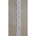 Fast hvid blonde m/perle, 15mm