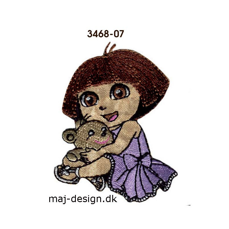 Dora the explorer broderet strygemærke 3468-07 Dora the explorer broderet strygemærke 3468-07