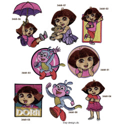  	Dora the explorer broderet strygemærke serie 3468