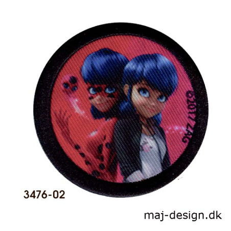 Lady Bug & Cat Noir Broderet strygemærke 3476-02