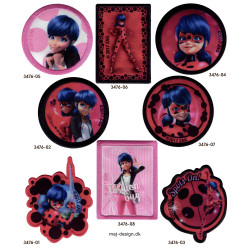 Lady Bug & Cat Noir Broderet strygemærke serie 3476
