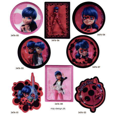 Lady Bug & Cat Noir Broderet strygemærke serie 3476