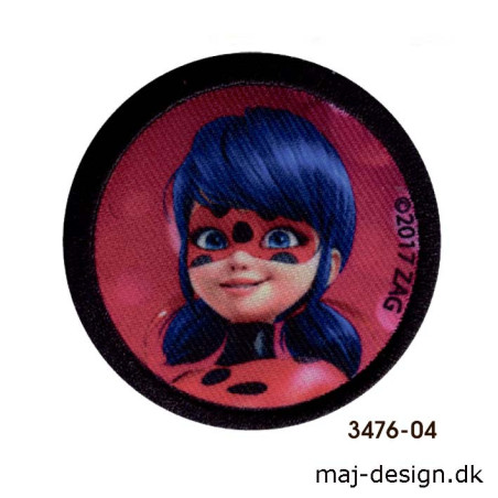 Lady Bug  Mariehønen broderet strygemærke 3476-04