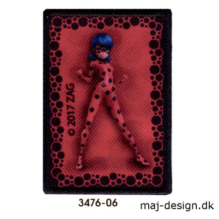 Lady Bug  Mariehønen broderet strygemærke 3476-06