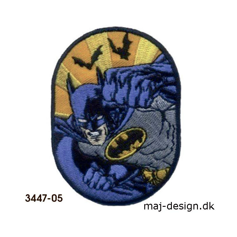 Batman strygemærke 5,5 x 7,3 cm 3447-05 Batman strygemærke 5,5 x 7,3 cm 3447-05
