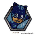 Pj Masks Catboy broderet strygemærke 7 x 7 cm 3472-05