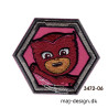 Pj Mask Owlette broderet strygemærke 6 x 7 cm 3472-06