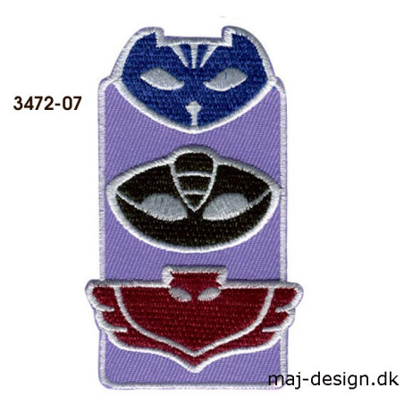Pj Masks  Masker broderet strygemærke 3472-07