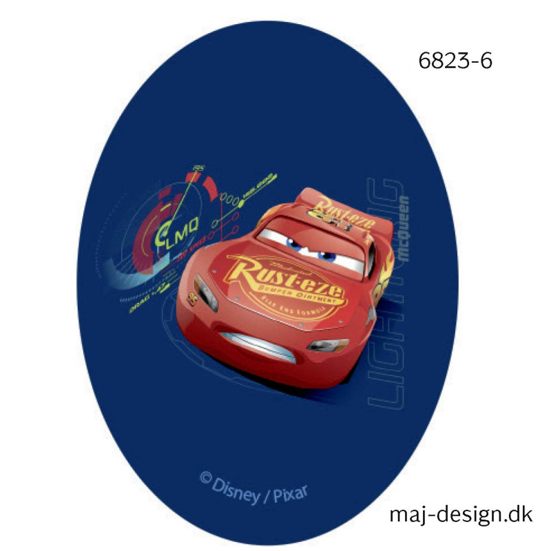 Cars McQueen Printet strygelap 11x8 cm