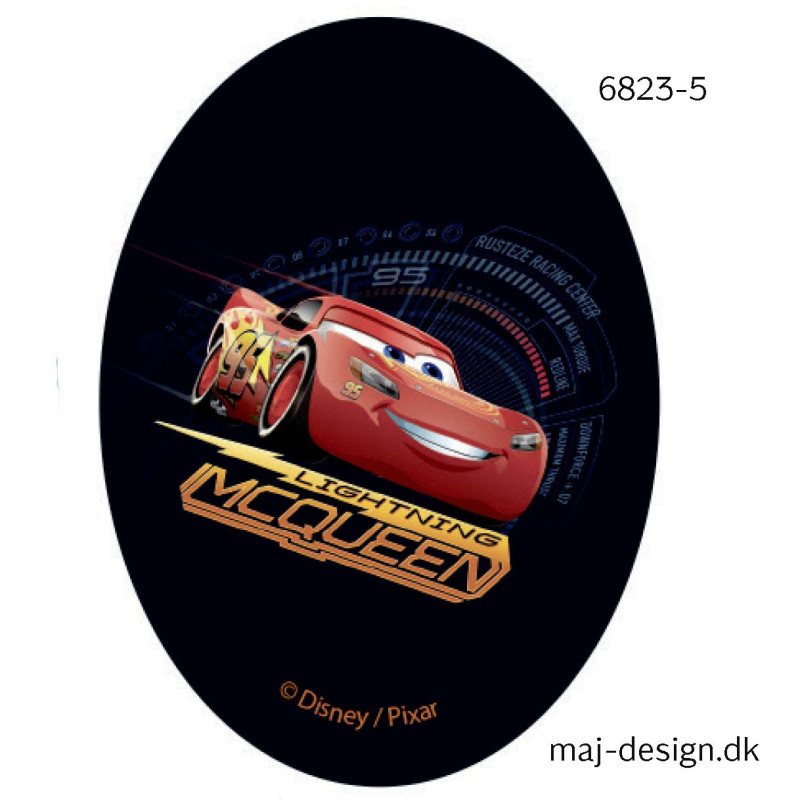 Cars 3 Mcqueen Printet strygelap 11x8 cm