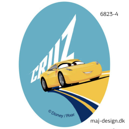 Cars 3 Cruz Printet strygelap 11x8 cm