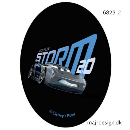 Cars 3 Storm Printet strygelap 11x8 cm