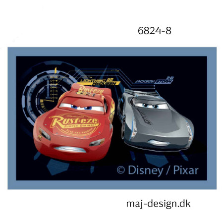 Cars 3 Mcqueen og Storm  printet strygemærke  4,5x7 cm