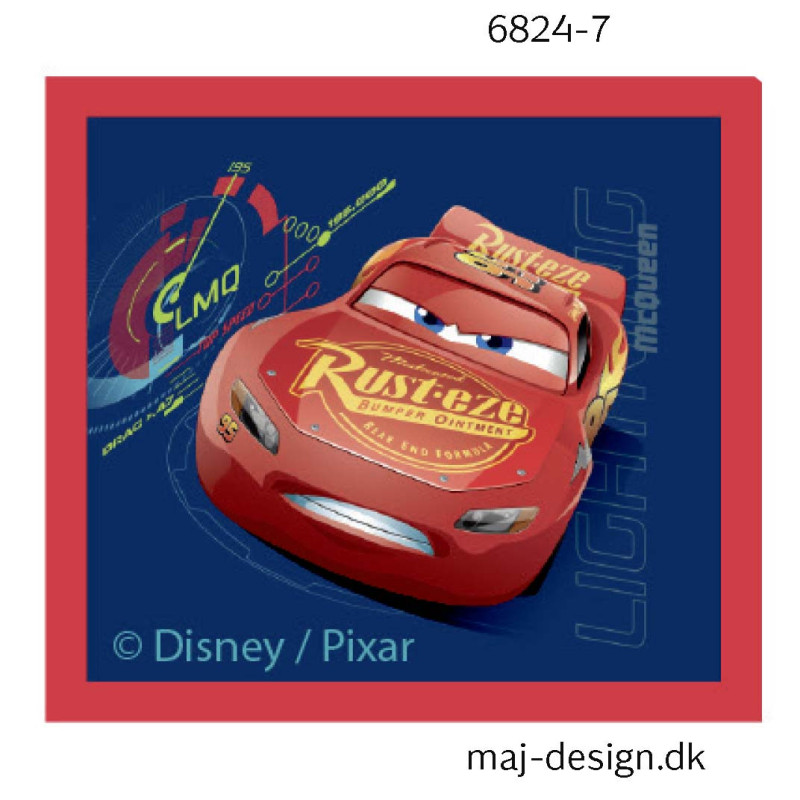 Cars 3 Mcqueen printet strygemærke 5,5x6,5 cm