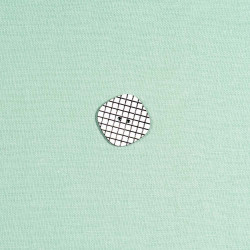 Knap  2-hul firkantet  Sort/hvid  25x25 mm