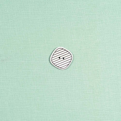 Knap  2-hul firkantet  Sort/hvid  25x25 mm