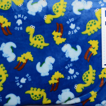 Fleece med Dino og skildpadde 100% Polyester
