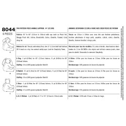 Bamse og krammedyr snitmønster 8044