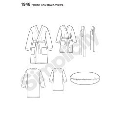 Badekåbe til hele familien snitmønster 1946